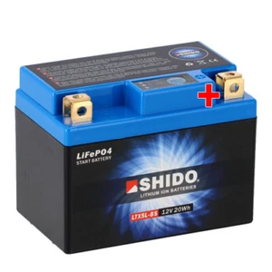 Motorrad Batterie Shido Lithium LTX5L-BS / YTX5L-BS, 12V|CCA:95A (113x70x105mm)