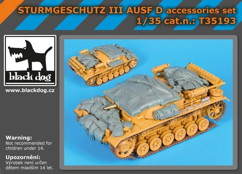 BLACK DOG SET ACCESSORI IN RESINA PER STURMGESCHUTZ III AUSF.D 1:35 cod.T35193 - Immagine 1 di 1