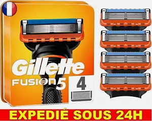 GILLETTE FUSION 5 Pack 4 Recharges de Rasoir Lot Gilette ProGlide 100% ORIGINAL - Foto 1 di 8