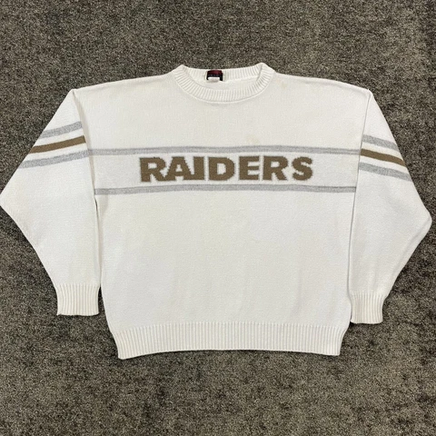 Vintage 90’s Oakland Raiders  Pro Elite Sweater Men’s Extra Large Knit Sweater Cover
