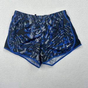Nike Dri-Fit Girls Youth Running Shorts Size Large Blue Black Brief-Lined DX4983 - Picture 1 of 8