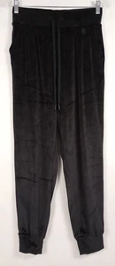 Victoria Secret On Point Size Small Black Velour Jogger Sweat Lounge Pants - Picture 1 of 11