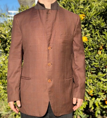 Isaia Napoli Aqua Spider Superfine100 Blazer Suit Tuxedo Formal Jacket Size 54 7 - Image 1 of 4