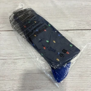 MEN'S BANANA REPUBLIC CHRISTMAS LIGHTS PRINT SOCKS ONE SIZE NEW SEALED FREE SHP - Picture 1 of 9