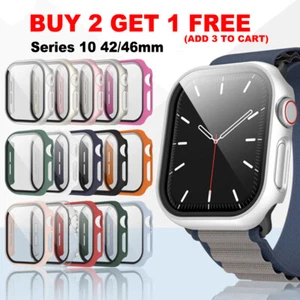 Coque PC Protection écran pour Apple Watch Series S10 42mm 46mm Coque Intégrale - Photo 1 sur 38