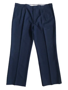 Haband Executive Division Size 48x33 Navy Blue Men's Dress Pants Pleated - Picture 1 of 7