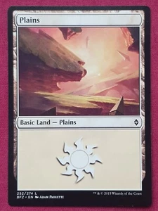 Magic The Gathering BATTLE FOR ZENDIKAR PLAINS 252 land card MTG - Picture 1 of 2
