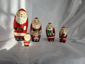  VTG Santa Nesting Dolls  - Picture 1 of 2