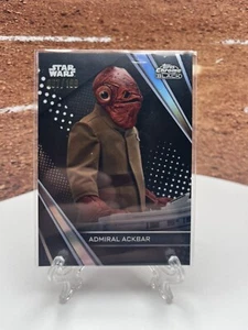2023 Topps Chrome Black Star Wars Refractors #15 Admiral Ackbar 057/199 - Picture 1 of 2