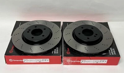 Rear Pair Brembo Drilled Brake Rotors 2019-2024 Mercedes G63 AMG 09.D763.11 - Image 1 of 2