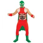 Mexican Wrestler Costume Men’s Fancy Dress Halloween Stag Party Xmas - MEDIUM