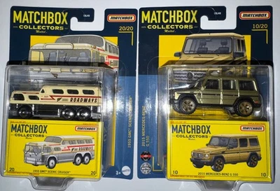 Lot Of 2 Matchbox Collectors ‘15 Mercedes-Benz G 550 & ‘55 GMC Scenic Cruiser NP - Image 1 of 4