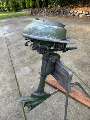 Vintage Johnson Seahorse 3hp JW-10 Outboard Motor Turns Over Parts or Repair See - Image 1 of 4