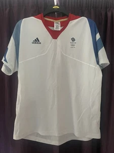 adidas London Olympics 2012 Team GB White Men's T-Shirt L - Picture 1 of 3