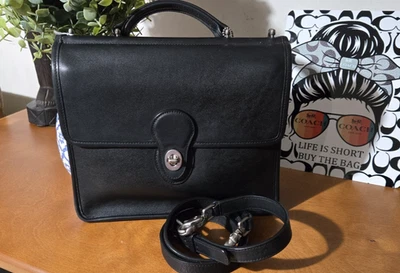 Coach  Authentic Willis Bag Black EUC USA Silver Nickel - Image 1 of 4