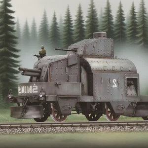 1/72 Polish Around Treno Corazzato PP2 Coraggioso "Smialy" Assemblaggio Modello Kit Costruzione - Foto 1 di 22