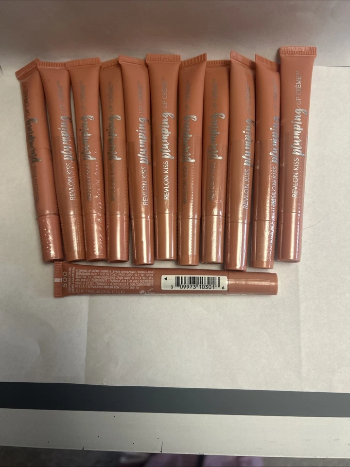 12 PACK REVLON KISS PLUMPING LIP CREME 500 CASHMERE CREME - Image 1 of 1