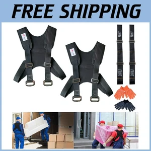 Möbelumzugsriemen in Industriequalität, 2 Paar Handschuhe - Bild 1 von 10