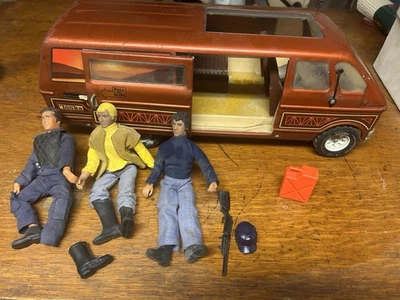 VTG Mighty TONKA 1970's Dodge Custom Van COPPER ORANGE Steel Sliding Door - Image 1 of 4