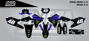 MONSTER Decal Graphic Sticker Kit for Yamaha WR250F 2015 - 2018 - Picture 1 of 4