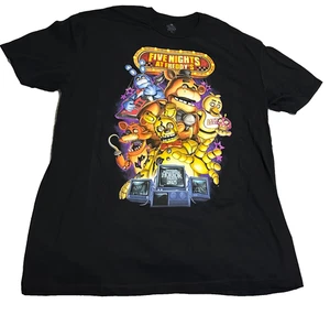 BNWT Universal Studios HHN Five Nights At Freddy's Short Sleeve Shirt XL Black - Picture 1 of 1
