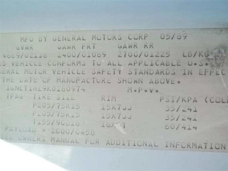 Medidor de velocímetro usado se adapta a: Chevrolet Blazer s10/jimmy s15 1989 analógico AT con tri Foto 1 de 4