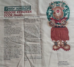 Vintage DAISY KINGDOM Craft Panel Reggie Reindeer Door Panel Uncut New 1990 - Picture 1 of 3