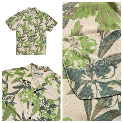 Howler Bros Shirt Mens M Medium Palapa Tech Hawaiian Green Flagger Floral NWOT - Image 1 of 4