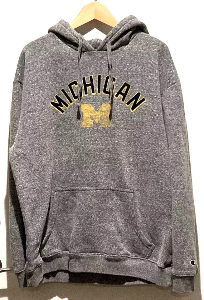 Michigan Wolverines Sweatshirt Heathered Gray Vintage NCAA XL - Image 1 of 4