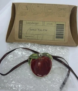 Longaberger Apple Ceramic Basket Tie-On - Picture 1 of 1