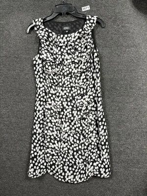 Adrianna Papell Shift Dress Womens 6 Black Sleeveless Tiered Ruffle Fully Lined  - Image 1 of 4