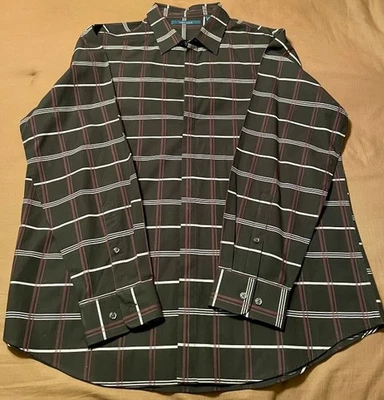 PERRY ELLIS LONG SLEEVE 3 COLOR PRINT MEN'S SHIRT - XXL NEW WITH TAGS - Image 1 of 4