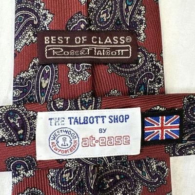 Corbata Robert Talbott By At Ease 100 % seda cosida a mano cachemira The Talbott Shop Foto 1 de 4