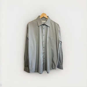 YSL Yves Saint Laurent Vintage Size 52 Inch Chest Grey Long Sleeve Shirt XXXL - Picture 1 of 12