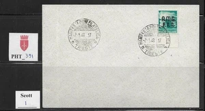 PHT_391. TRIESTE FTT. FDC raro 1947 con 25 centavos. DEMOCRÁTICO. Scott 1. - Imagen 1 de 1