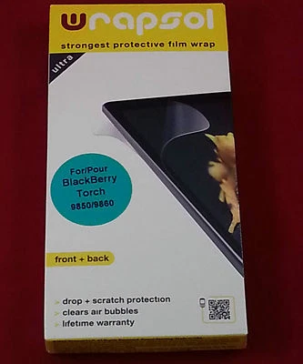 Wrapsol UPHBB018 Strongest Screen Protector Film for Blackberry Torch 9850/9860 - Image 1 of 2