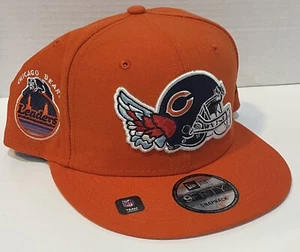 NWT New Era x Leaders LDRS1354 Orange NFL Chicago Bears 9FIFTY Snapback Hat Cap - Picture 1 of 12