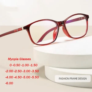 Damen TR90 Eckig Mode Kurzsichtigkeit Brille Vollgestell Retro Brille - Bild 1 von 19