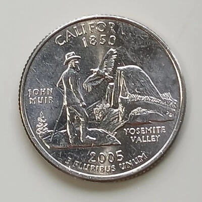 2005 Struck Thru Grease California State Error Quarter Uncirculated - Image 1 of 2