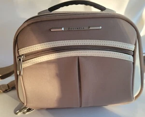 Olympia Travel Bag Travel Case Carry-On Beige White - Picture 1 of 12