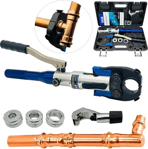 IBOSAD Kupferrohrbeschläge Hydraulikrohr Crimpwerkzeug - 1/2"", 3/4"",1"" Backengrößen - Bild 1 von 8