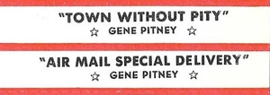 Jukebox Title Strip - Gene Pitney: "Town Without Pity" from '61 - Version 2 - Picture 1 of 1