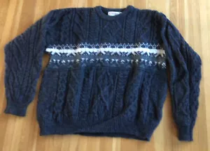 Vintage CRIOS Ireland Kildare 100% Merino Wool Fair Isle Ski Sweater Men's XL - Picture 1 of 9