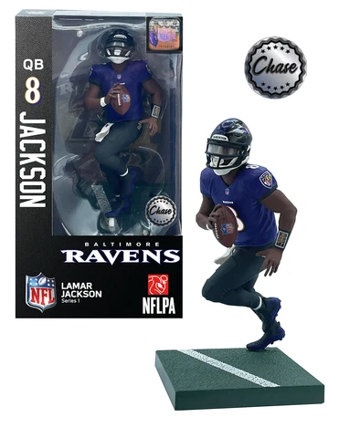 Lamar Jackson (Baltimore Ravens) CHASE Imports Dragon NFL 6" Figure Series 1 Cover