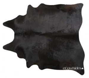 Black Brazilian Cowhide Rug: LARGE - Picture 1 of 6
