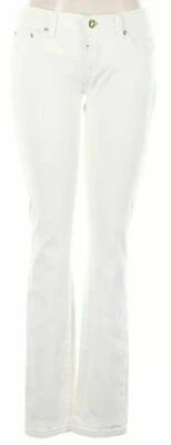 Pantalones de Jean Bebe Para Mujer Blanco Corte Bota Talla 28 x 33 Fue $100 Hecho en EE. UU. #E Foto 1 de 3