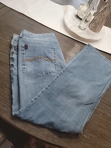 Pantalones de mezclilla vaqueros occidentales Rank 45 para hombre 40 X 34 azul claro corte bootcut - Imagen 1 de 6
