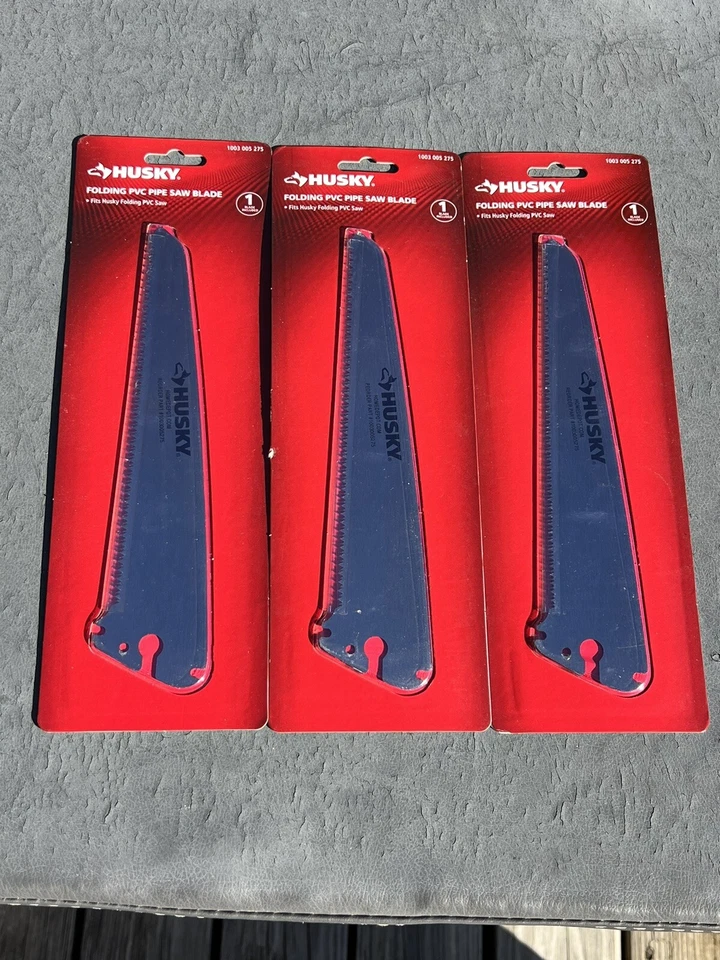 HUSKY Folding PVC Pipe Saw Blade 3 packages. # 1003005275  3 Packs - Image 1 of 4