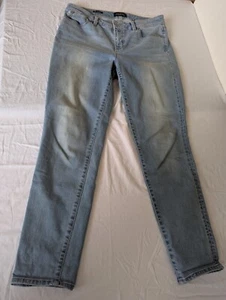 Talbots Flawless Five Pocket Slim Ankle Jeans 8 Blue Womens Mid Rise Stretch - Picture 1 of 6