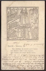 cartolina DANTE-DIVINA COMMEDIA-INFERNO ,10 - Foto 1 di 1